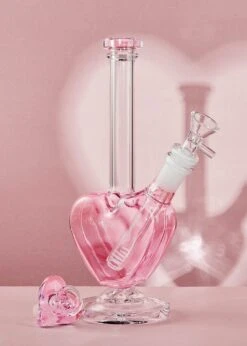 PINK HEART BONG(Pink Heart Bong With Matching Bowl)