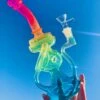 NEON RAINBOW RECYCLER BONG (uv Reactive)(Neon Rainbow Recycler Bong Rig) -Canna Style Shop IMG 0198