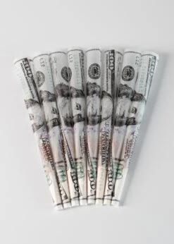 BENJAMIN $100 DOLLAR BILL CONES (8-pack)(Benjamin 100 Dollar Bill Cones)
