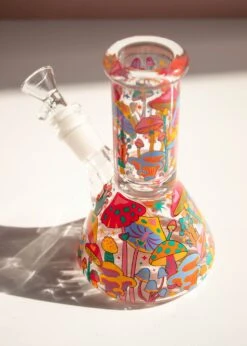 COLORFUL MUSHROOM BONG 6"(Mini Mushroom Bong)