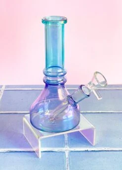 IRIDESCENT GRADIENT BONG 6"(Mini Iridescent Bong)