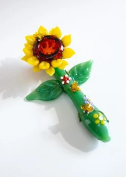 SUNFLOWER & BEES PIPE(Sunflower Pipe) -Canna Style Shop IMG 7496 b5b127aa ef49 4cad b2ca 1d6f048eca5a