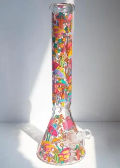 COLORFUL MUSHROOM BONG 16"(Mushroom Beaker Bong Glow In The Dark) -Canna Style Shop IMG 8304 copy