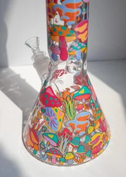 COLORFUL MUSHROOM BONG 16"(Mushroom Beaker Bong Glow In The Dark) -Canna Style Shop IMG 8305
