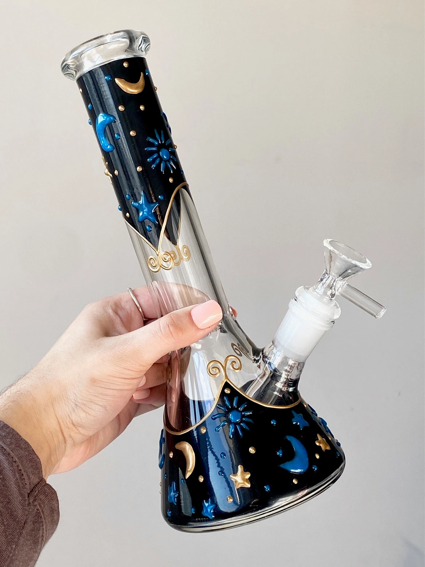 MIDNIGHT CELESTIAL BONG 10"(Celestial Bong Glow In The Dark) 5 MIDNIGHT CELESTIAL BONG 10"(Celestial Bong Glow In The Dark) - Image 3