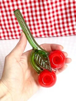 DOUBLE BOWL CHERRY PIPE(Double Cherry Pipe) -Canna Style Shop IMG 9164 2
