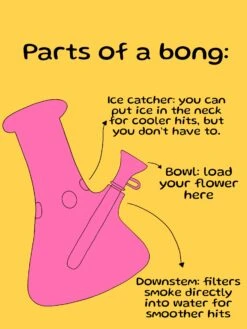 AMBER SWIRL BONG(70s Perc Bong) -Canna Style Shop Parts Of A Bong Gluten 2