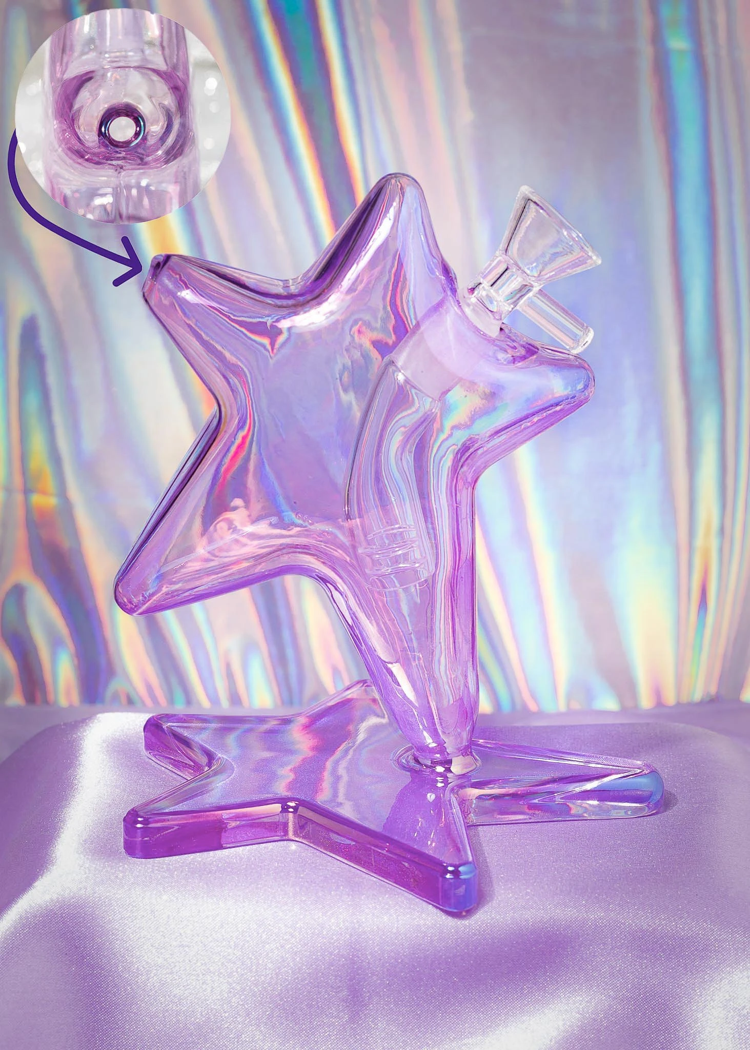 PURPLE STAR BUBBLER(Star Bong Purple) 6 PURPLE STAR BUBBLER(Star Bong Purple) - Image 4