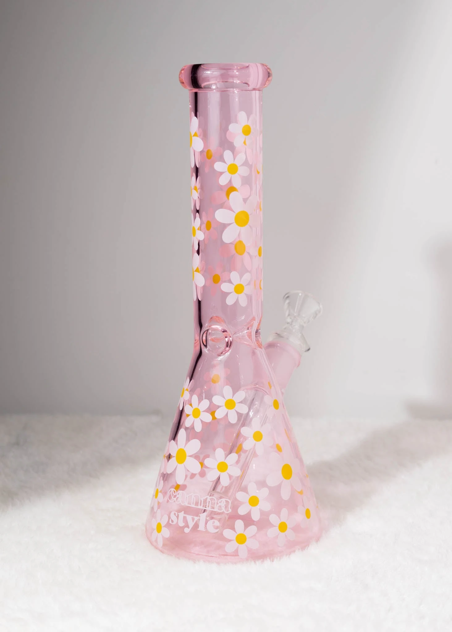 RETRO DAISY BONG 10"(Retro Daisy Pink Glass Bong) 8 RETRO DAISY BONG 10"(Retro Daisy Pink Glass Bong) - Image 6