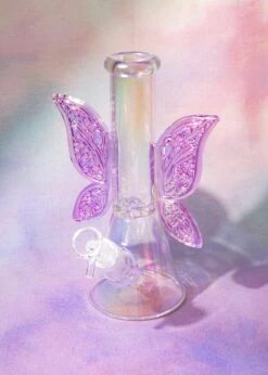 FAIRY WINGS BEAKER BONG(Fairy Wings Bong) -Canna Style Shop pink butterfly bong6